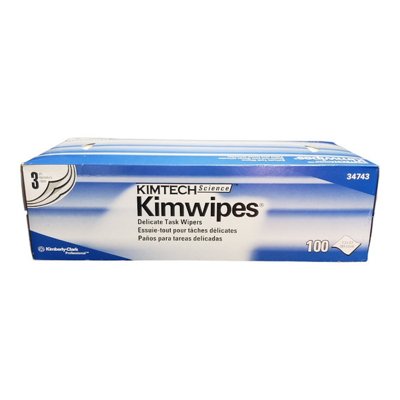 KIMTECH Science Kimwipes #34743 Delicate Task Wipes 100 Count Box 11.2" X‎ 12.3" - Picture 1 of 6